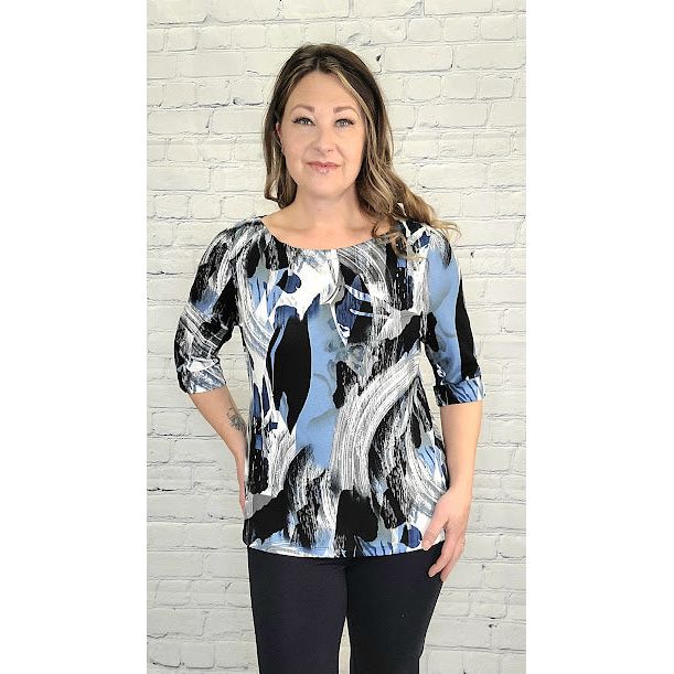 Crew Neck 3/4 Sleeve Top