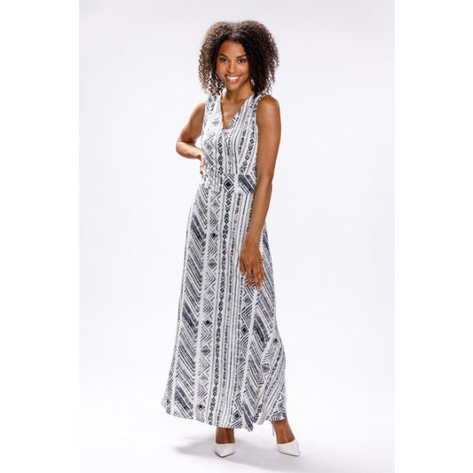 Maxi Dress in Zig Zag Print