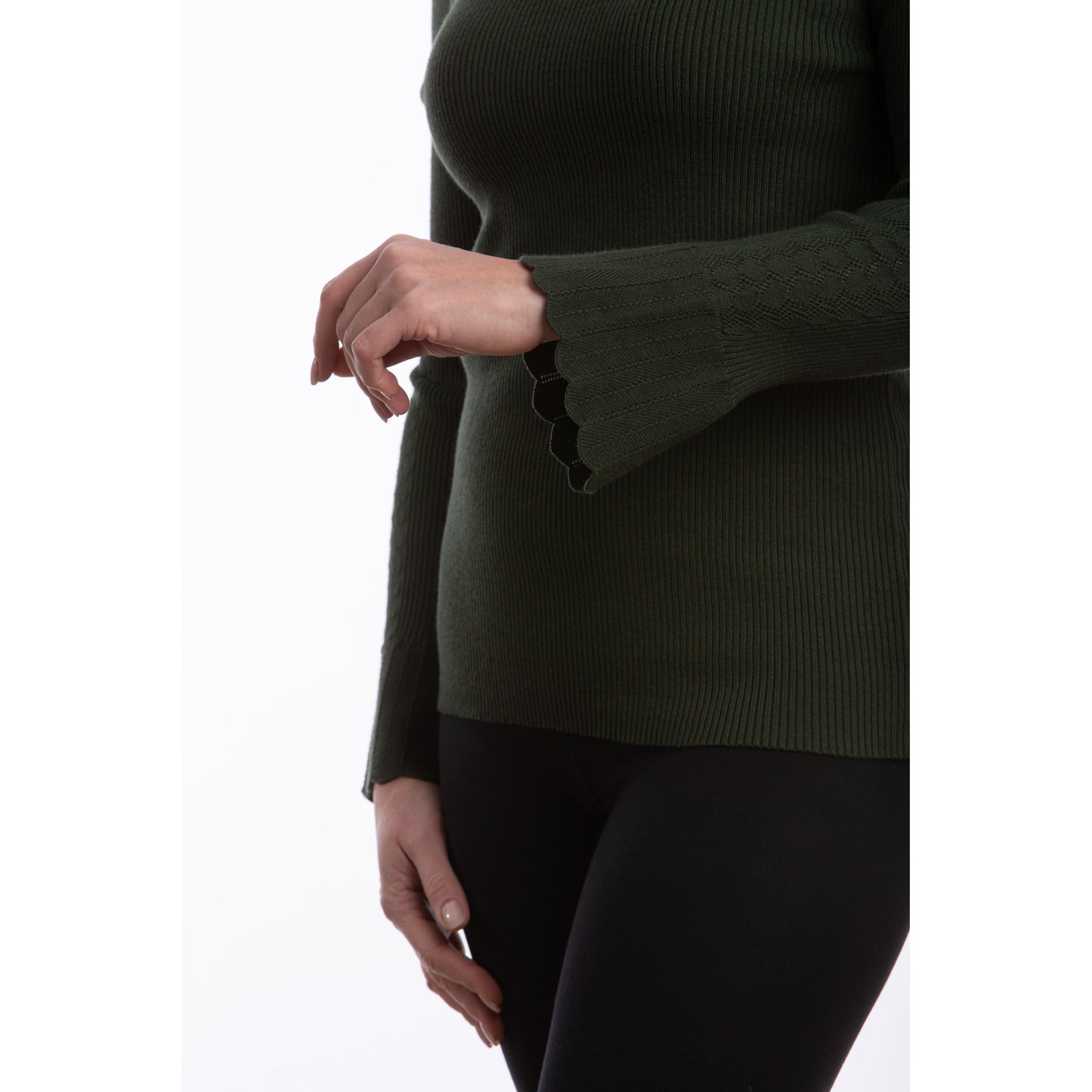 Ribbed Small Turtle Neck (Scalloped)