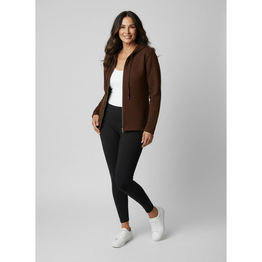 Hooded Ribbed Sweaters