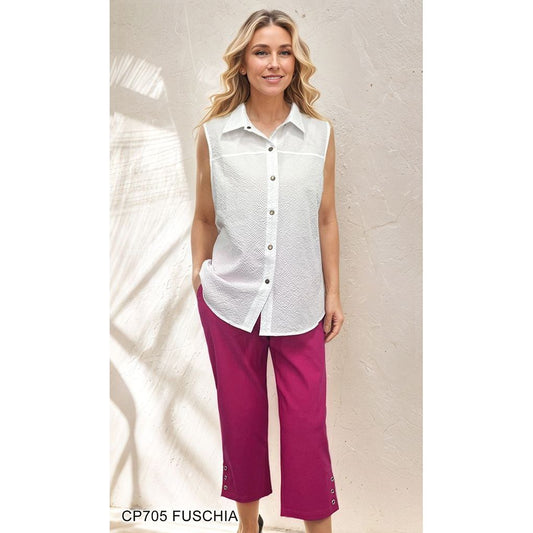 Three Hole Accent Capris