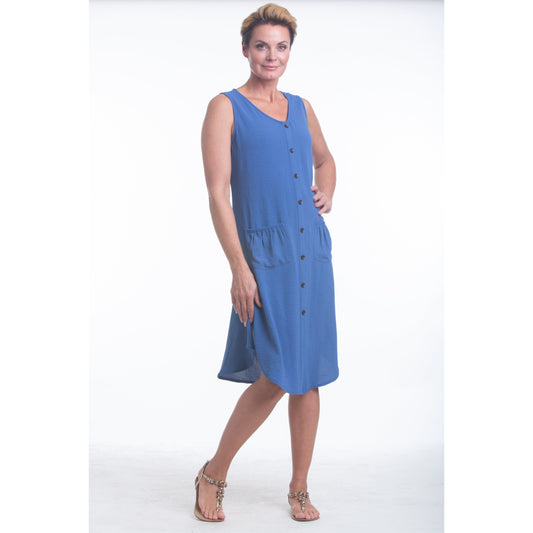 Wide Strap Sleeveless Dress