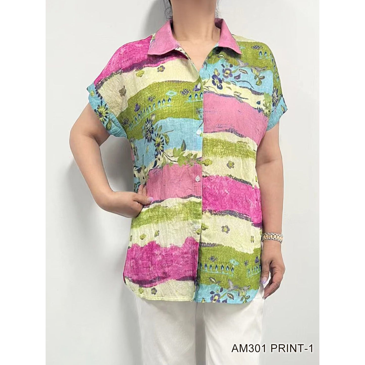 Short Sleeve Pattern Blouses
