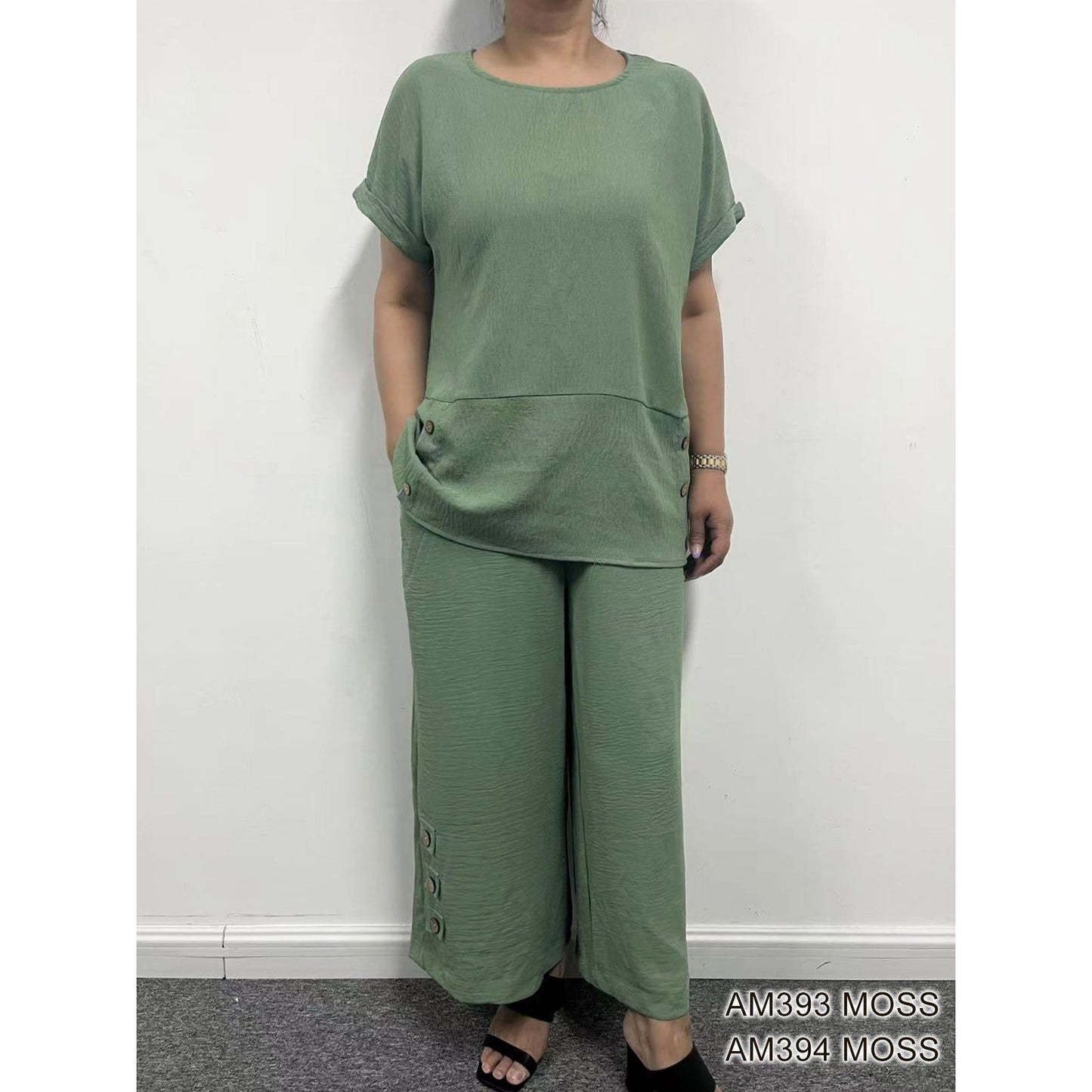 Pant Set - Top Only - Moss