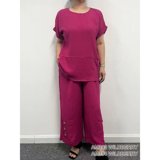 Pant Set - Top Only - Wildberry