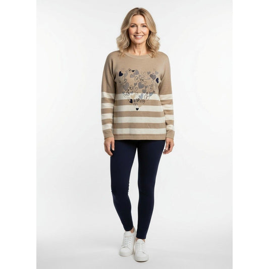 Light Weight Dress Sweater - Heart Pattern