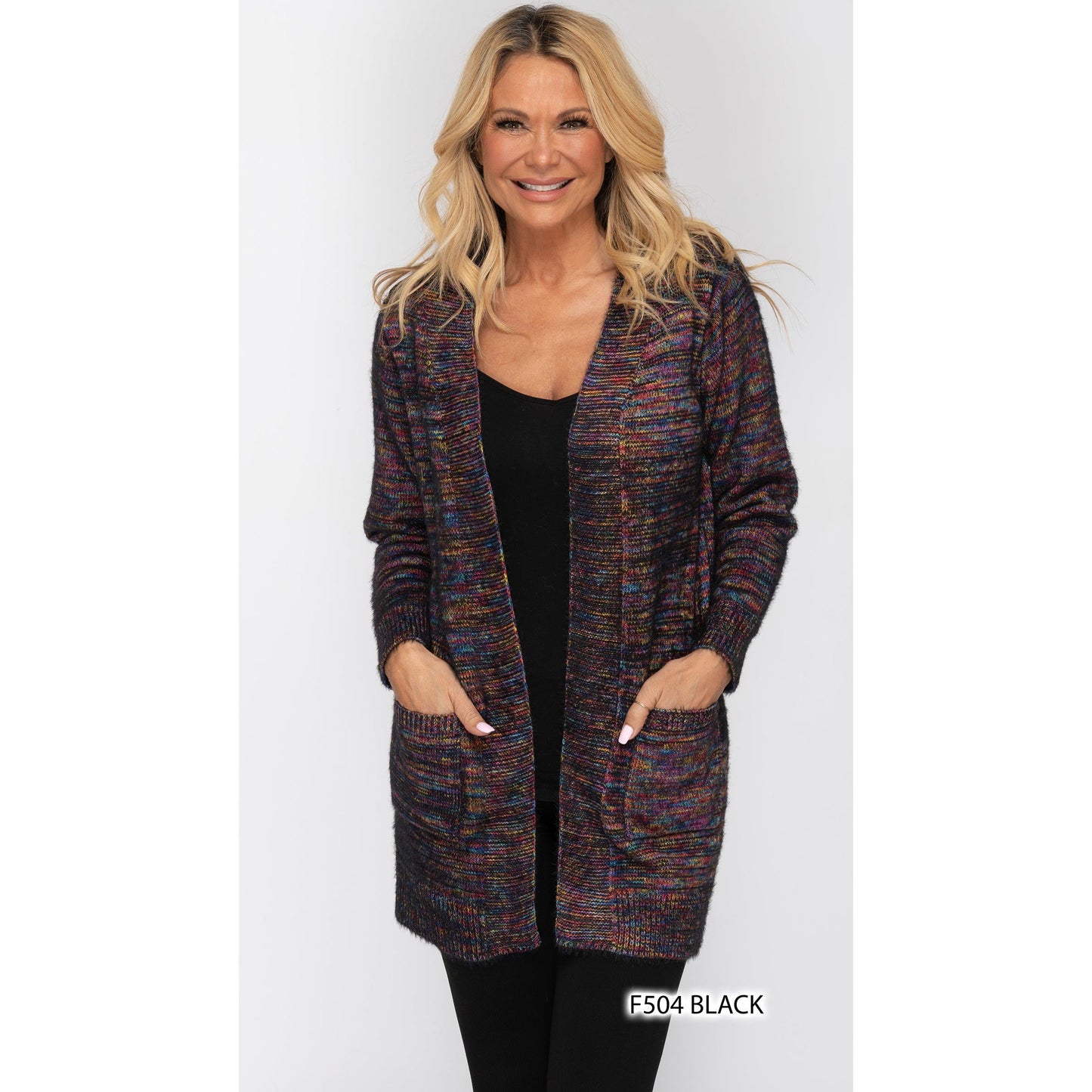 Eye Lash Multi Color Cardigan