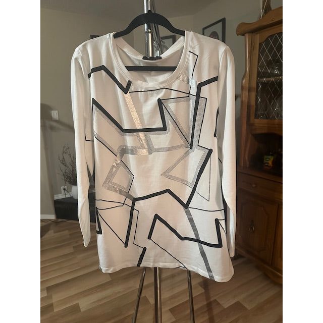 Geometric Sparkle Top