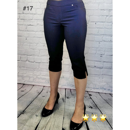 Pull on Capris With Slits on Side