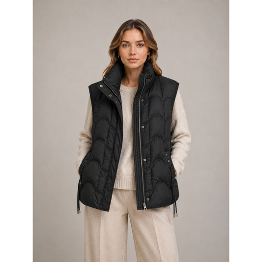 Short Puffer Fall Vest in Beige or Black