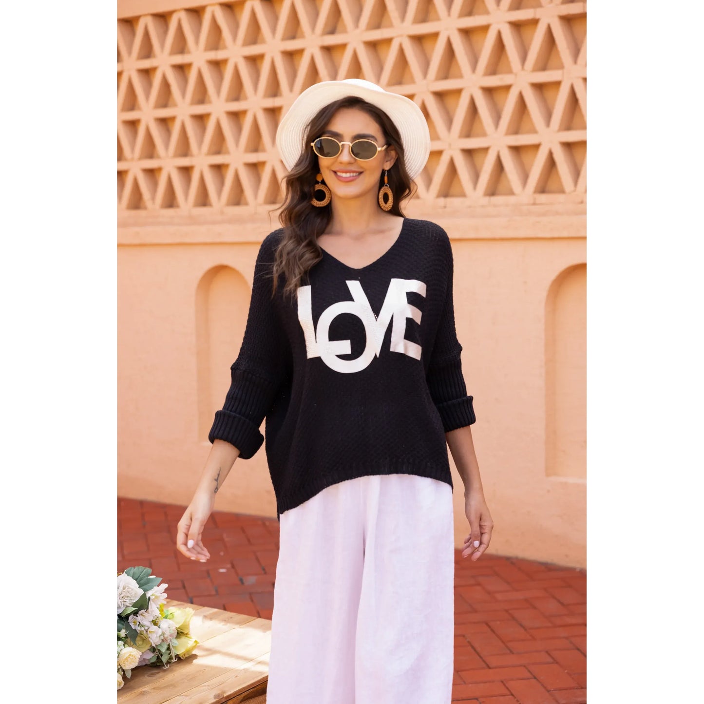 Knit Sweater - "Say Love"