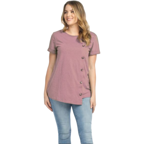 Button Detail Stretchy Top