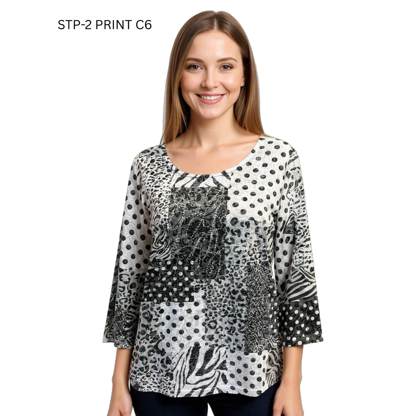 3/4 Sleeve Tee - Print C6