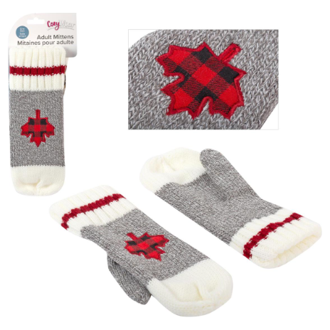 Canadiana Maple Leaf Mitts