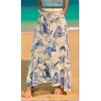 Woven Marble Long Skirt