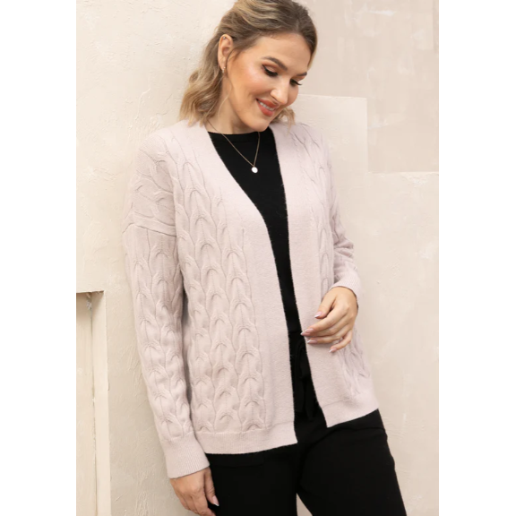 Horseshoe Cable Knit Cardigan