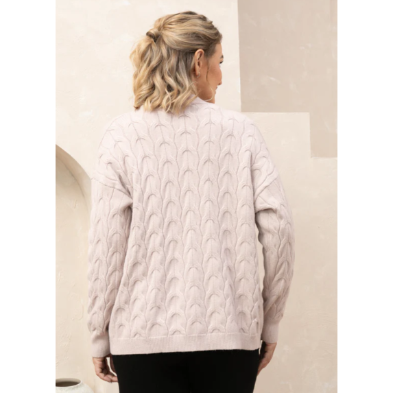 Horseshoe Cable Knit Cardigan