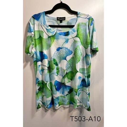 Short Sleeve Tee - Greens & Blue