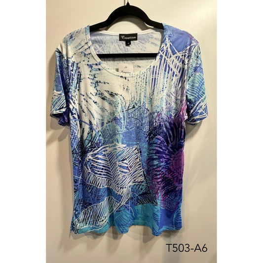 Short Sleeve Tee - Blues & Purple