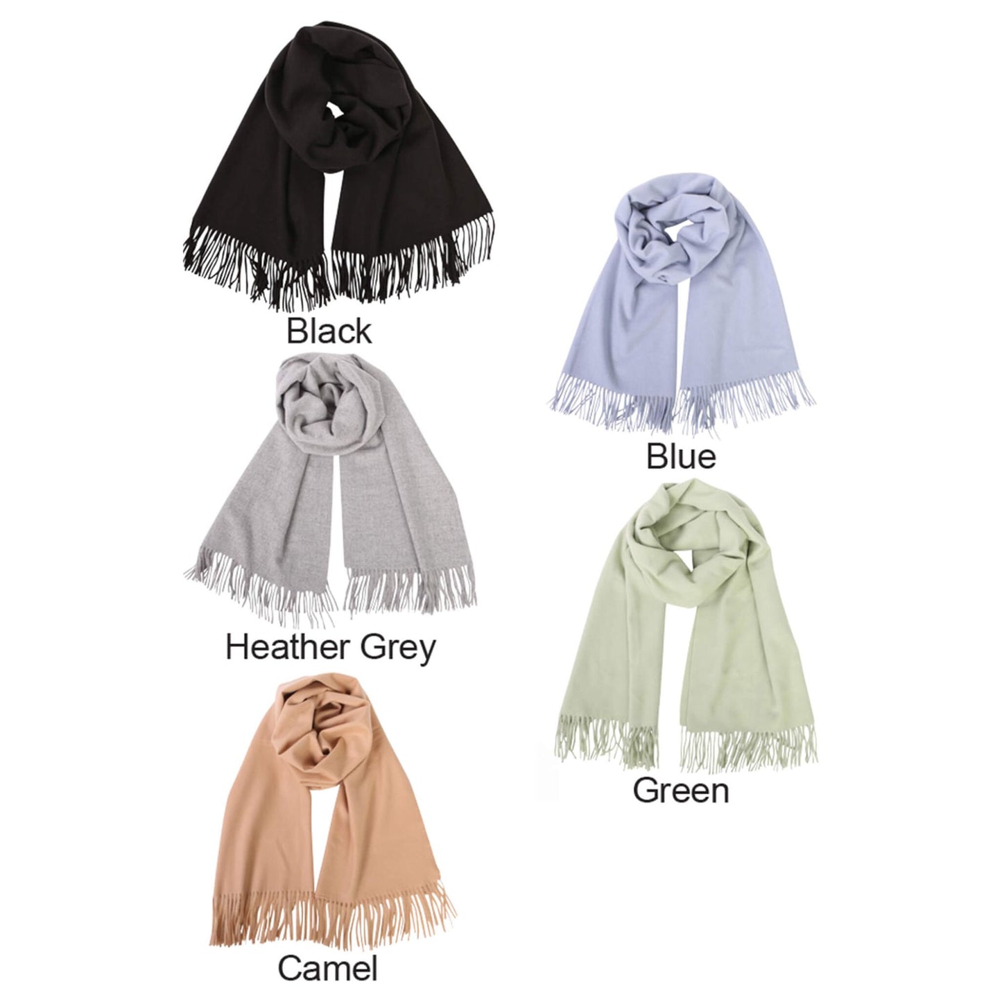 Cashmere Like Scarves with Fringe