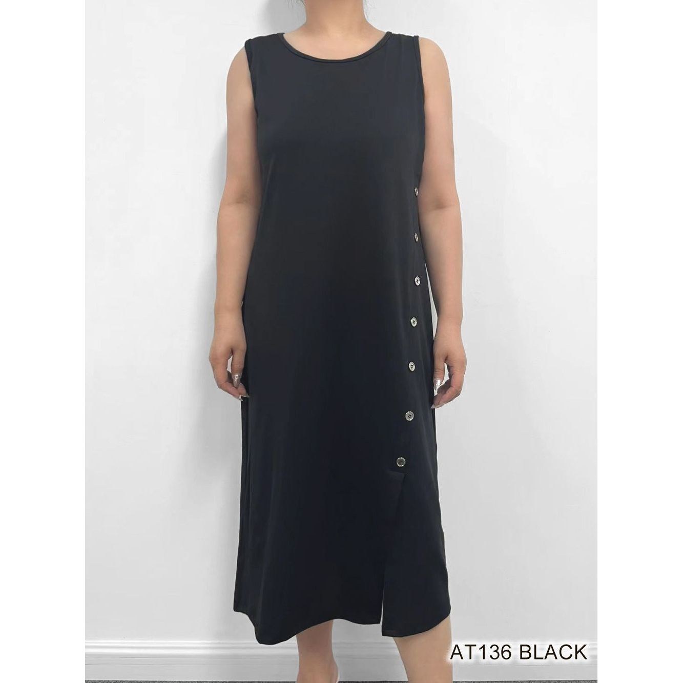 Mid Length Wide Strap Dress