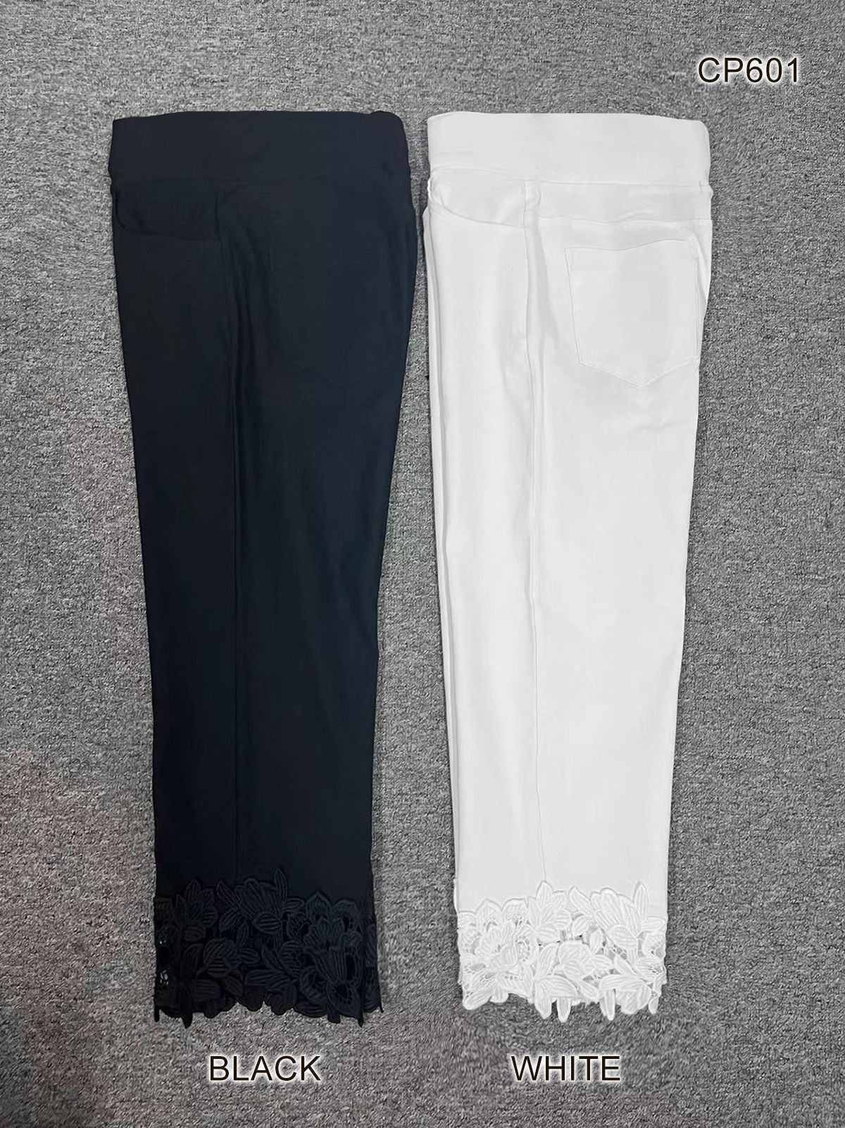 Flower Capris - Black