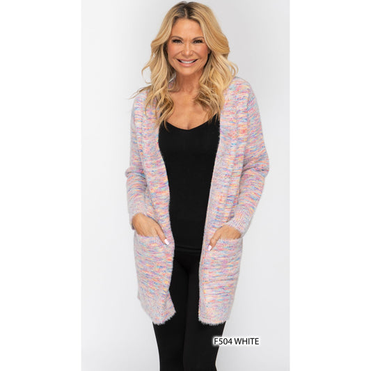 Eye Lash Multi Color Cardigan