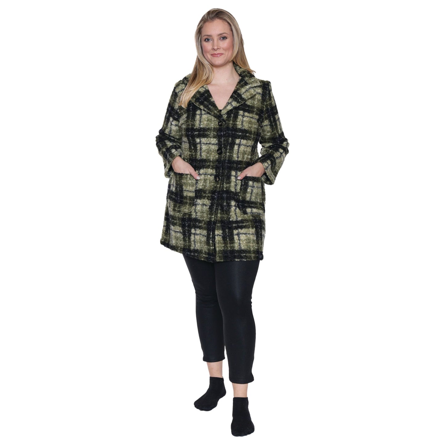 Jacket Length Boucle Shacket
