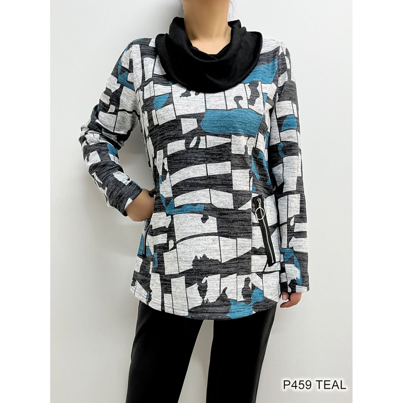 Cowl Print Top