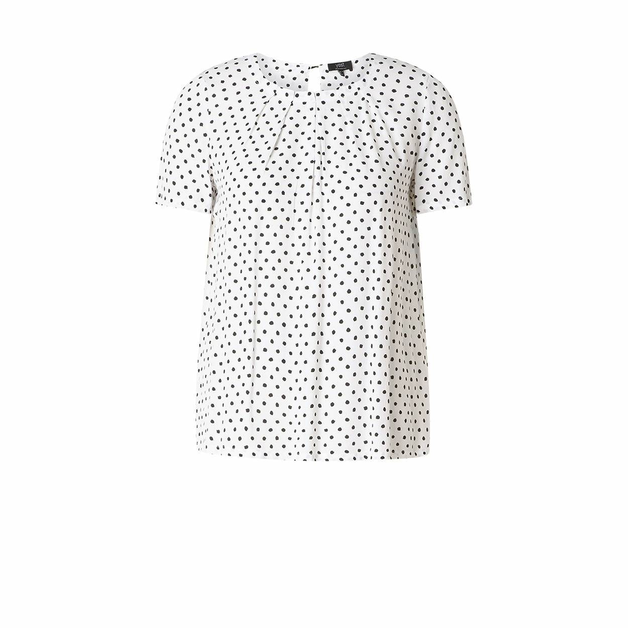 Blouse with Small Black Dots - Plus