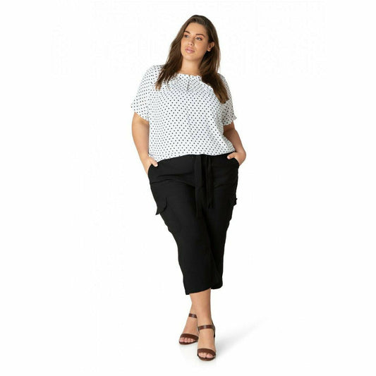 Blouse with Small Black Dots - Plus