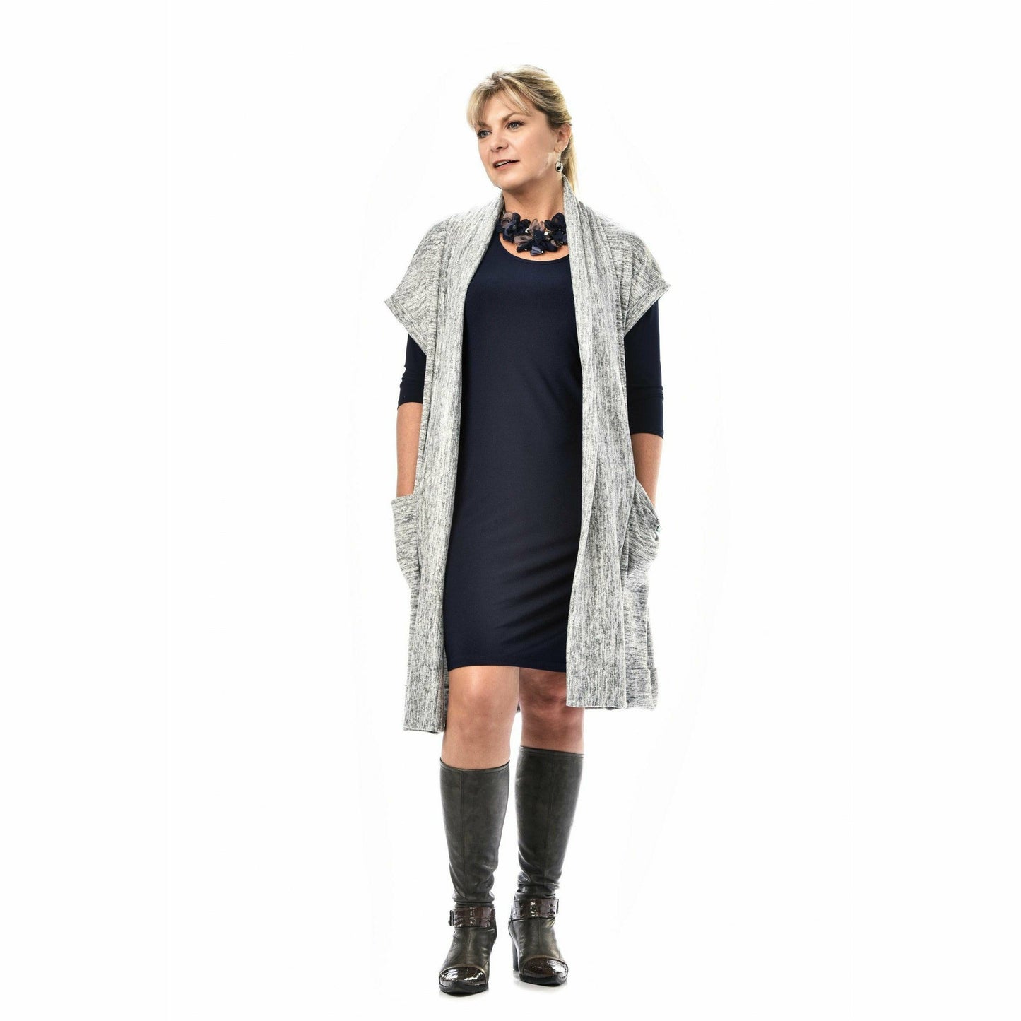 Pocketed Maxi Sweater