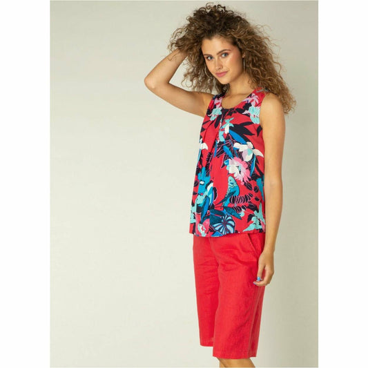 Floral Print Sleeveless Top