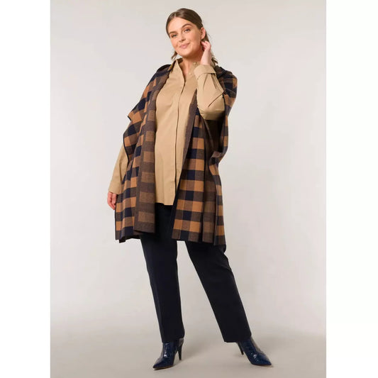 Fall Style Plaid -Hooded Coverup/Cardigan Plus size