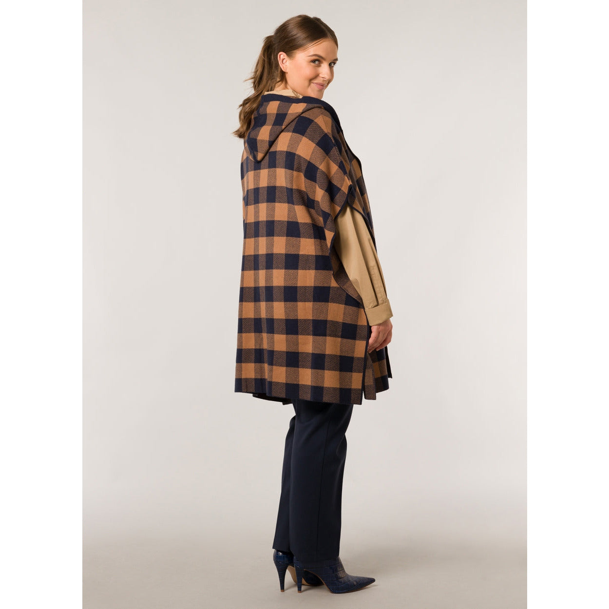 Fall Style Plaid -Hooded Coverup/Cardigan