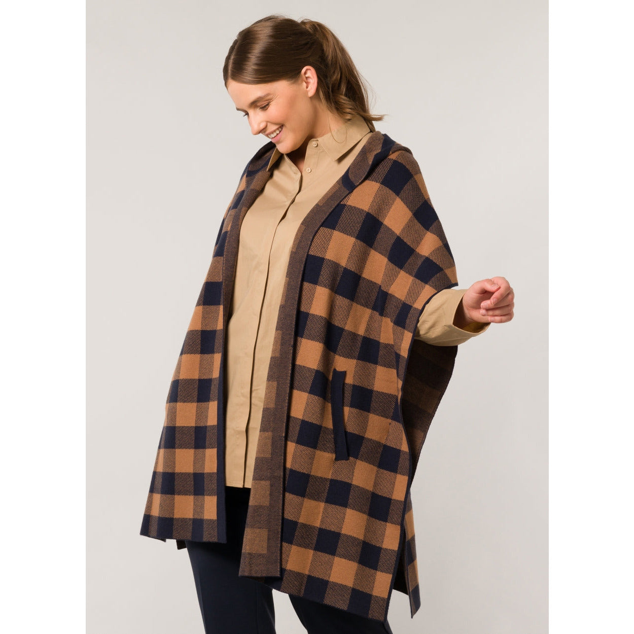 Fall Style Plaid -Hooded Coverup/Cardigan