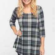 Grey Plaid Tunic
