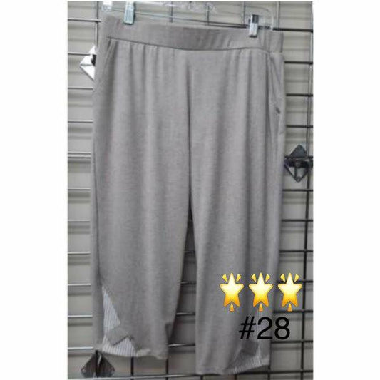 Pull On Stripe Capris