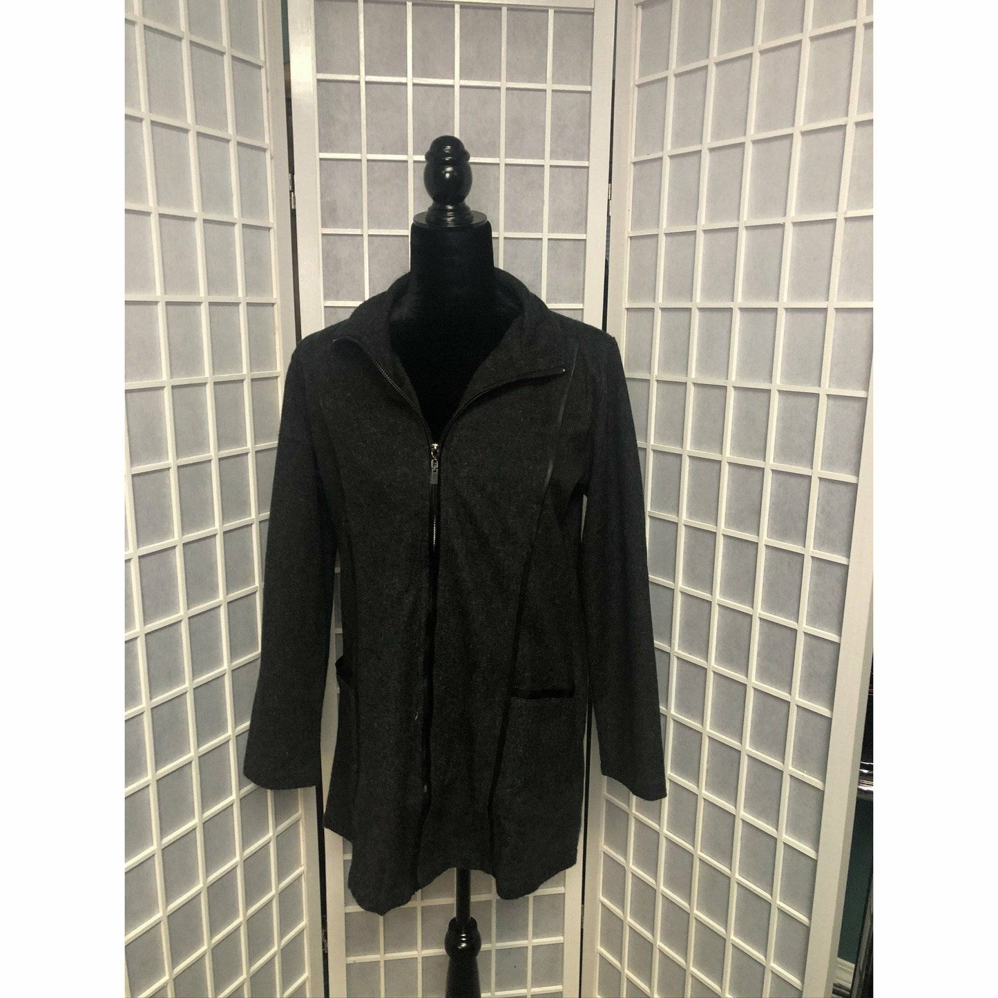 Leather Look Trim Jacket