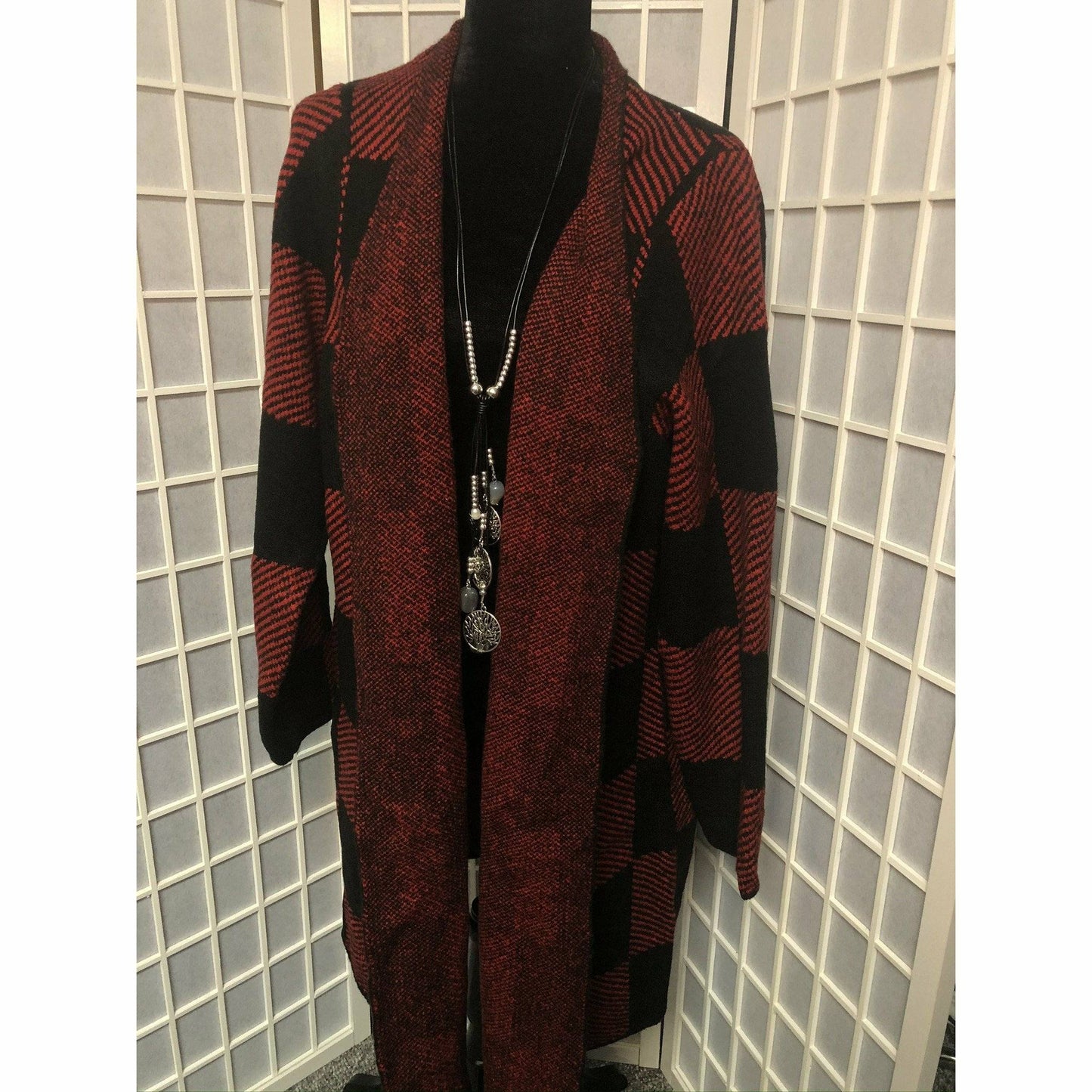 Cardigan - Buffalo Plaid - Plus Size