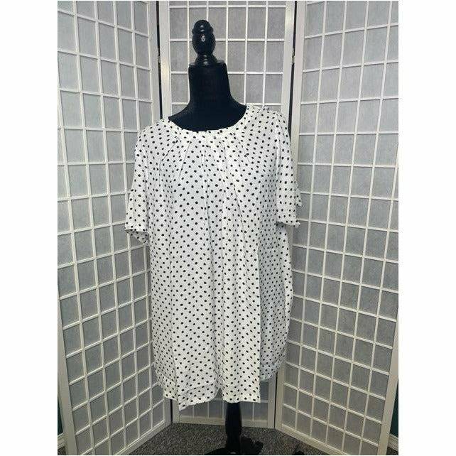 Blouse with Small Black Dots - Plus