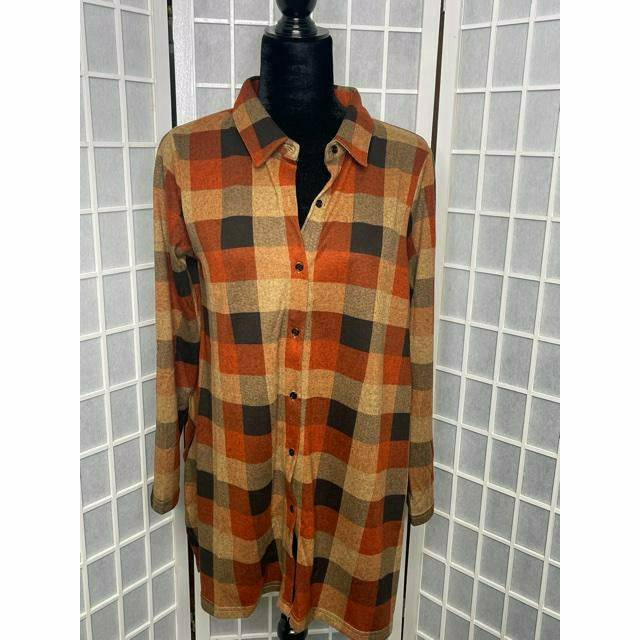 Plaid Button Shirt Regular and Plus Size