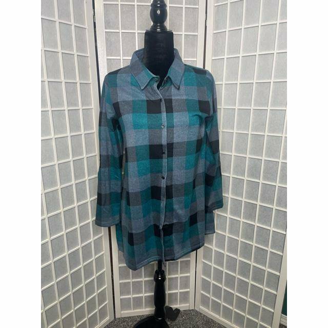 Plaid Button Shirt Regular and Plus Size