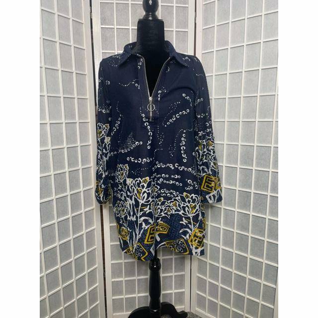 Half Print Zip Tunic