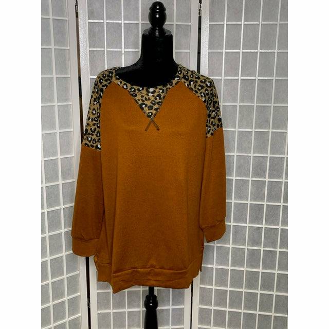 Sweater with Animal Print Details