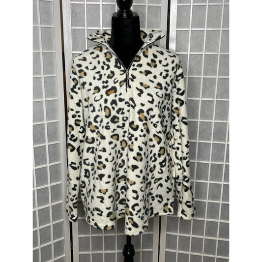 Leopard Print  Fleece Top