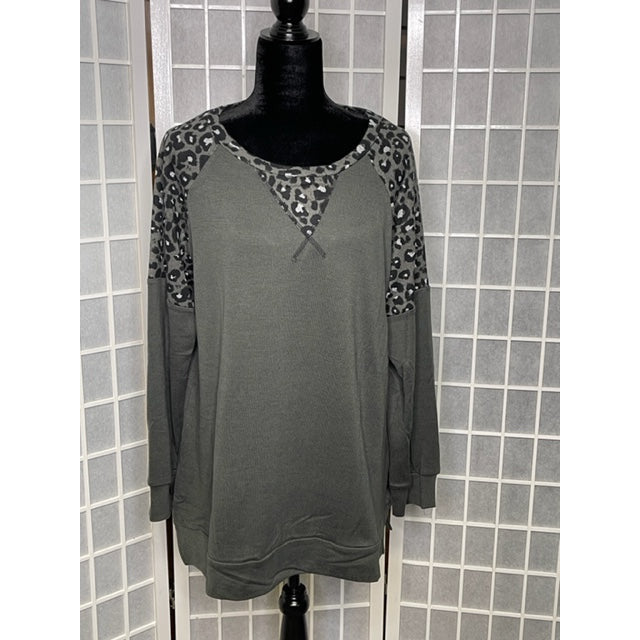 Sweater with Animal Print Details