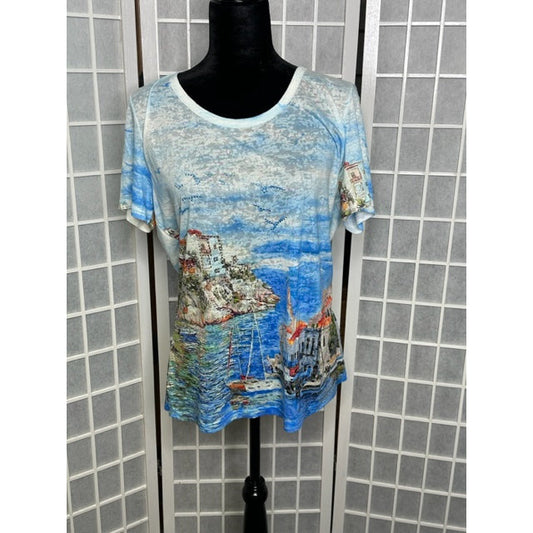 Tee Shirt- Feathers - Seascape