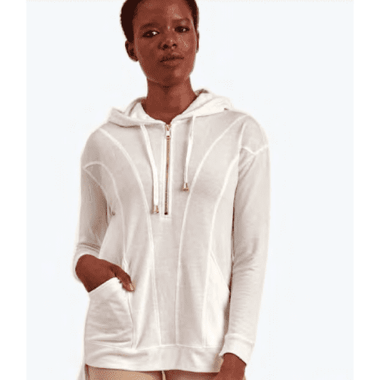 Zip Front Pop Over Hoodie