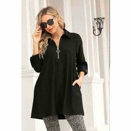 Baby French Terry Tunic with Zipper
